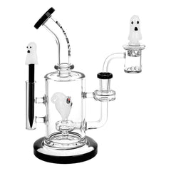 Pulsar Haunted Ghosts Glass Dab Rig Set - 8" / 14mm F - Discreet Smoker