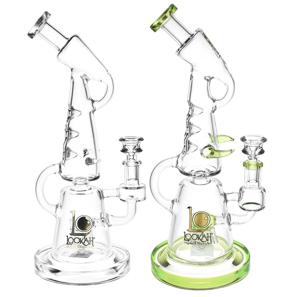 Lookah Glass Wave Recycler Water Pipe | 12.25" | 14mm F - Discreet Smoker