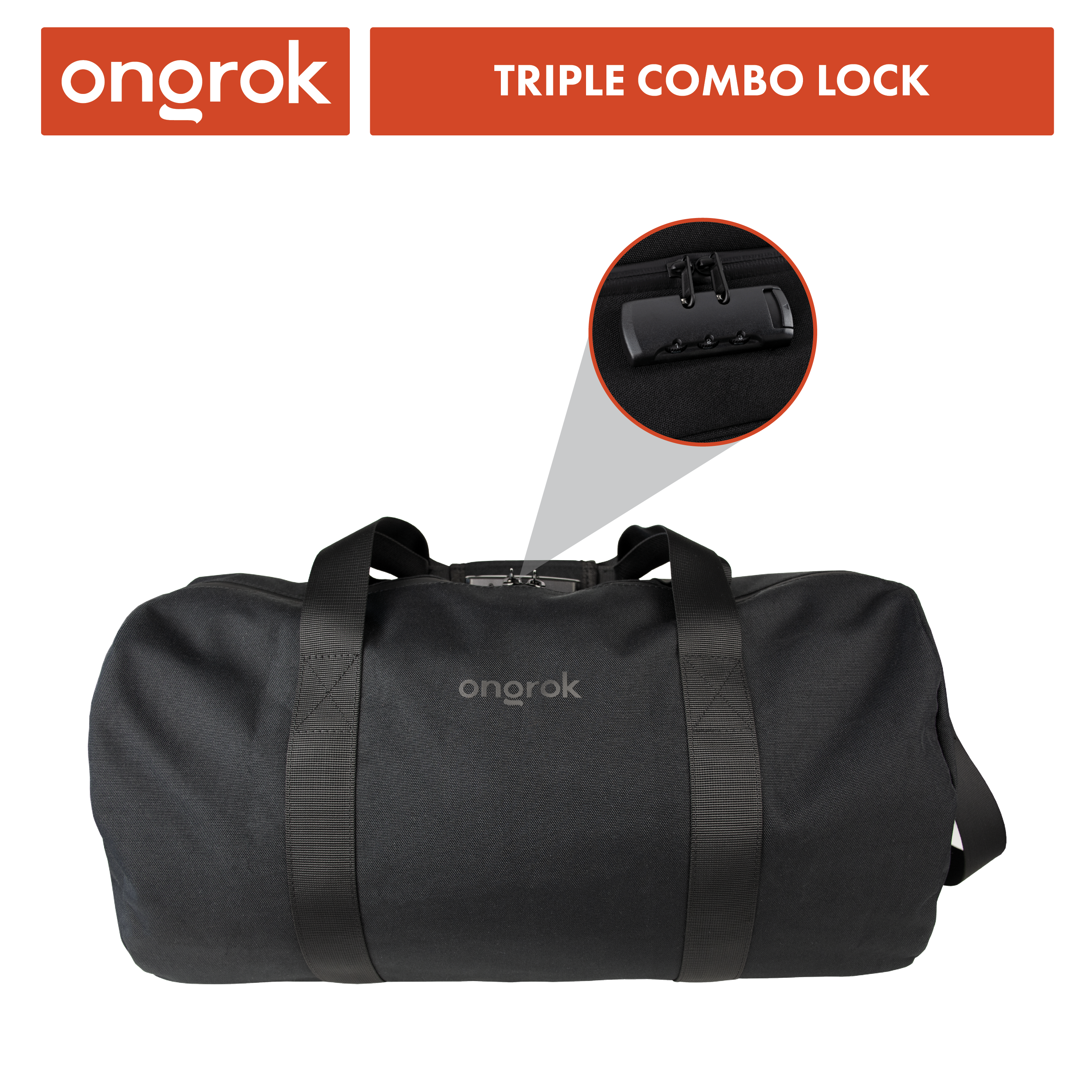 Ongrok Carbon-lined Smell proof Duffle Bag - Discreet Smoker