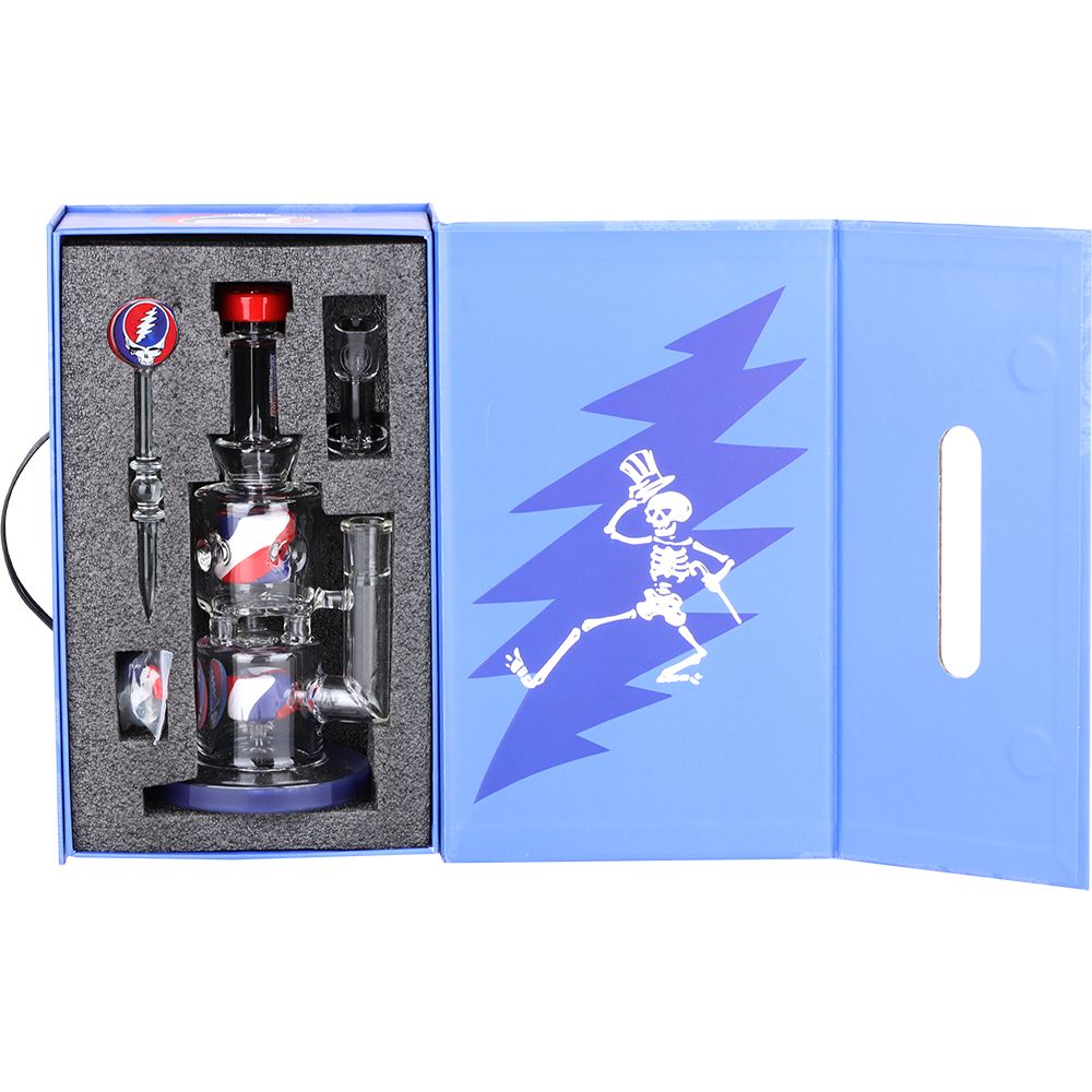 Grateful Dead x Pulsar Stealied Out Dab Rig Set - 9" / 14mm F - Discreet Smoker