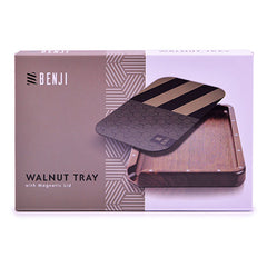 Benji - Walnut Tray w/ Magnetic Lid Kit - OG - Discreet Smoker