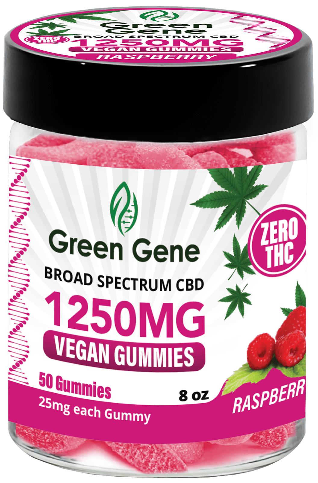 Green Genie CBD Vegan Pectin Infused Gummies w/ B12 Vitamins (625MG - 2500MG) - Discreet Smoker