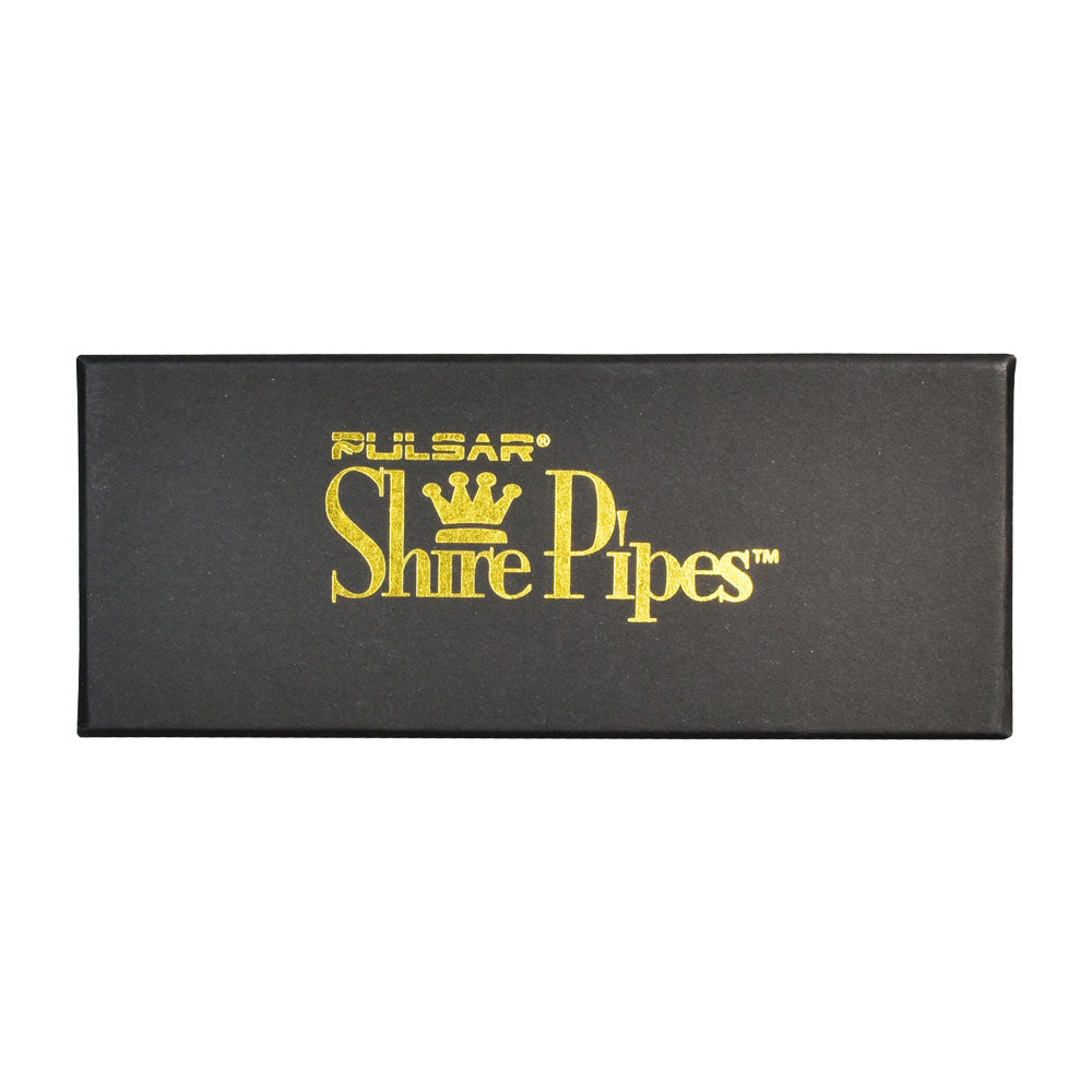 Pulsar Shire Pipes The Roscoe | Engraved Bulldog Saddle Stem Wood Pipe - Discreet Smoker