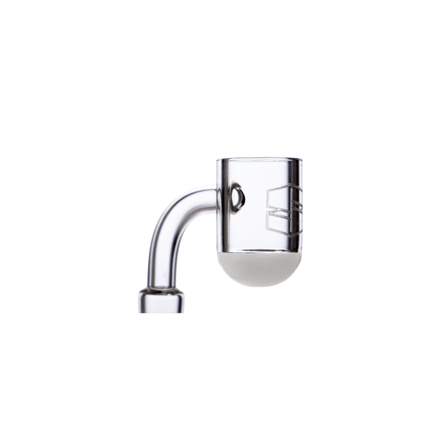 Stache White Round Bottom Banger - Discreet Smoker