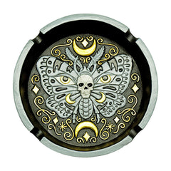 Death's-head Hawkmoth Hand-Painted Ashtray - 4.25" - Discreet Smoker