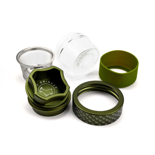 4 Piece Aluminum Herb Grinder | AITH v.I – OG - Repeat Pattern - Discreet Smoker