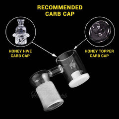 HONEY & MILK CORE REACTOR SIDECAR QUARTZ BANGER - 90° DEGREE | YL - Discreet Smoker