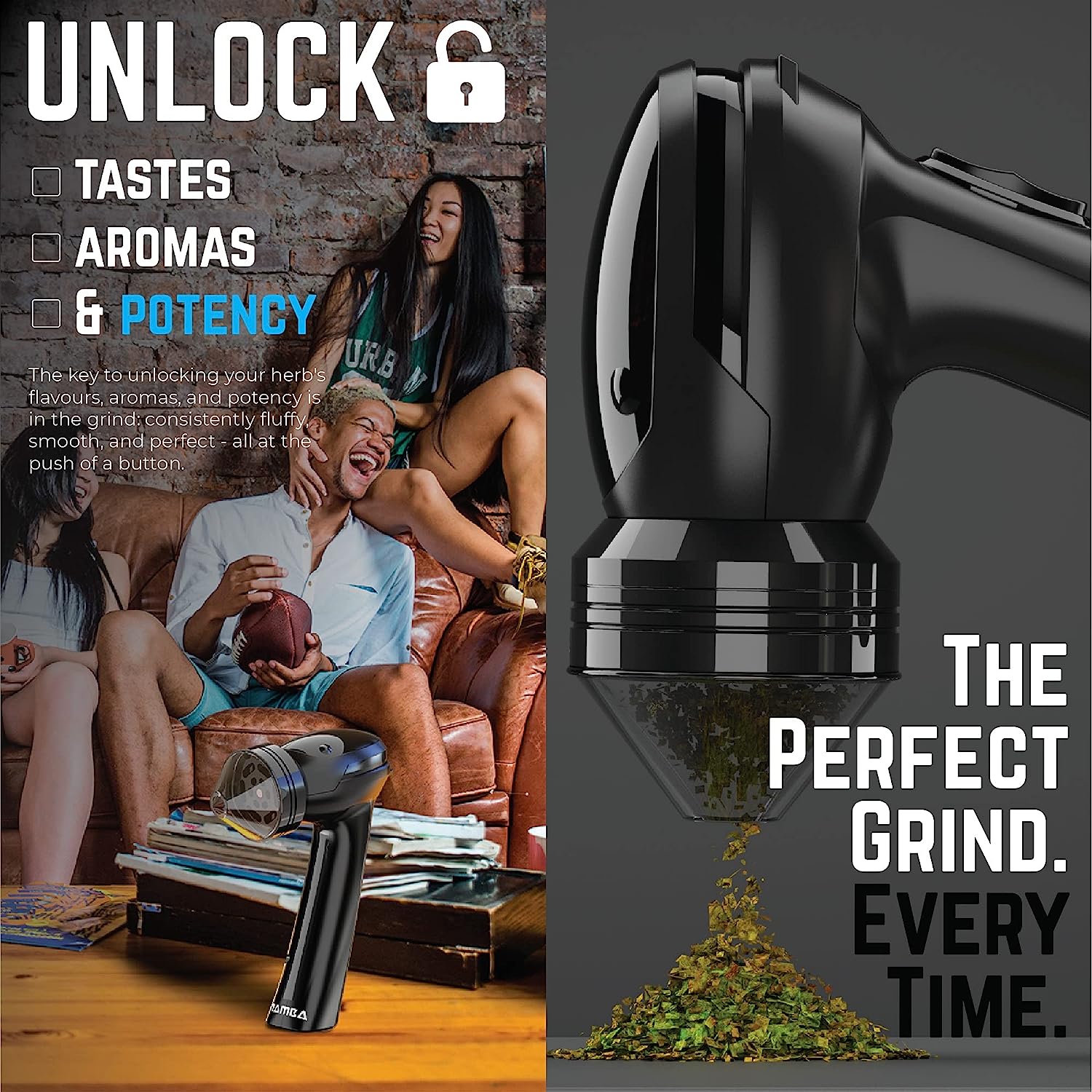 Mamba V2-55 Electric Portable Herb Grinder - Discreet Smoker