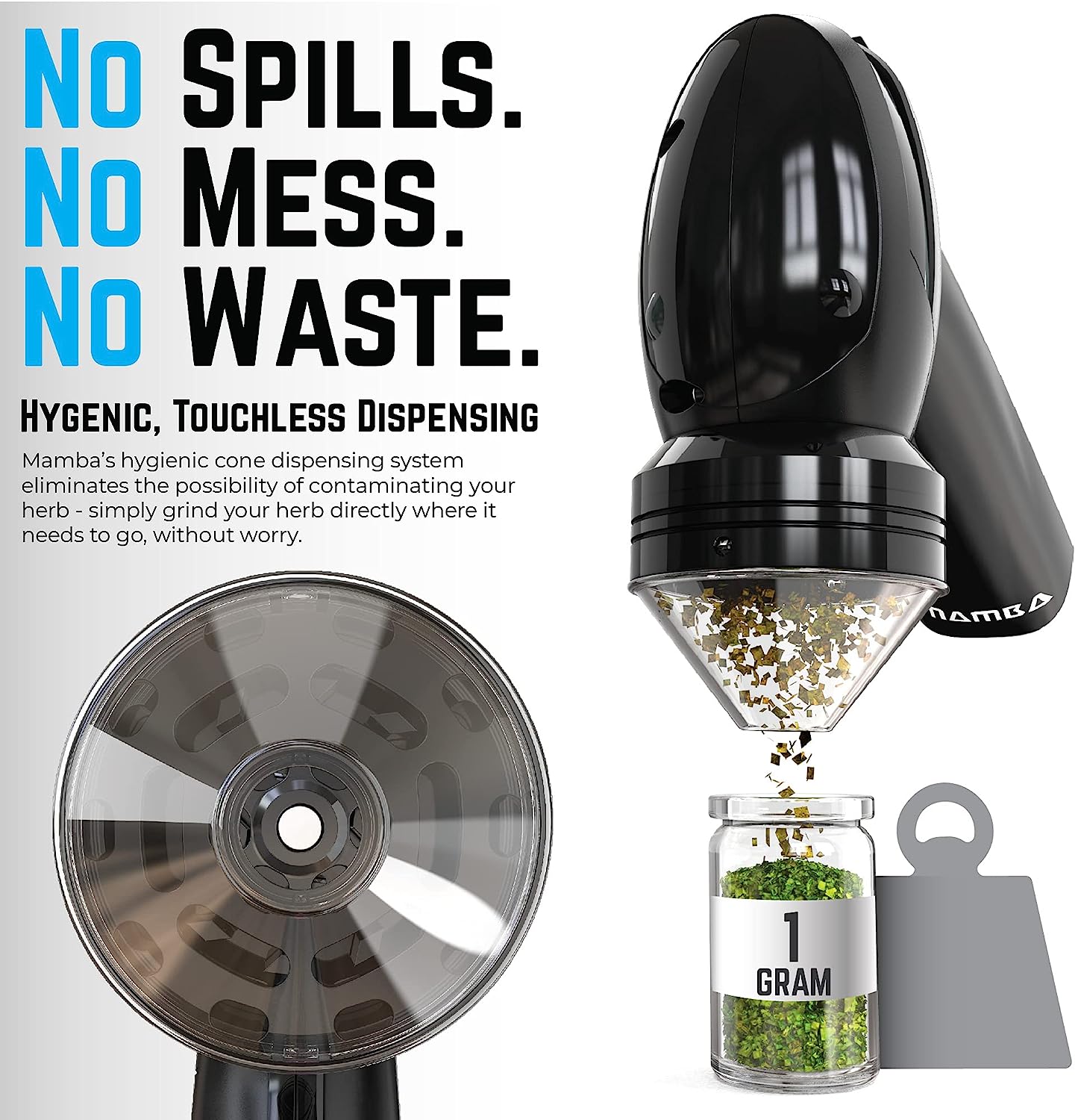 Mamba V2-55 Electric Portable Herb Grinder - Discreet Smoker