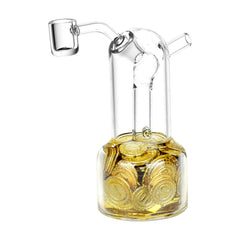 Crypto Currency Glass Dab Rig - 6" / 14mm F - Discreet Smoker