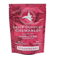 Daily Support Chewables | CBD | Strawberry 30ct bag | Carolina Cannabis Creations - Discreet Smoker