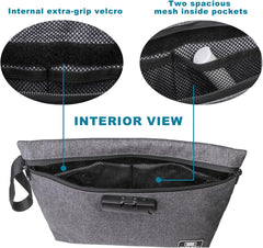 Durable Odor-Proof Stash Bag with Combination Lock - 11.8" x 8.6" Smell-Proof Storage Container