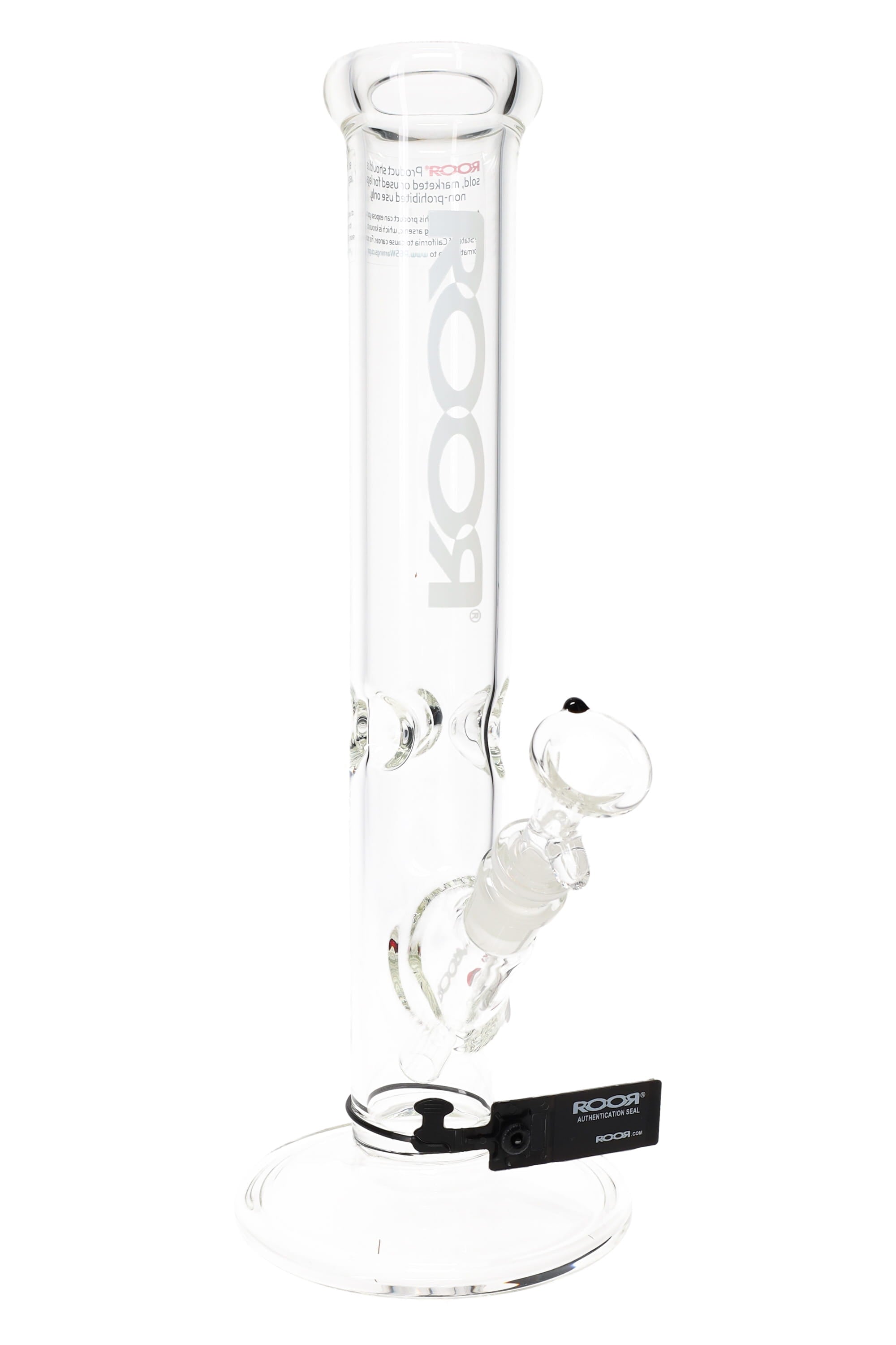 ROOR 14″ 50 mm Straight Tube Bong – Ice Pinch – 5 mm Thick - Discreet Smoker