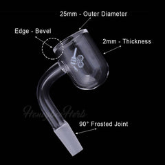HONEY BEVEL BOWL QUARTZ BANGER - 90° DEGREE | YL - Discreet Smoker