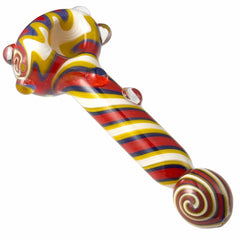 Spiral Body Wig-wag Head with Bulb Mouthpiece (Various Colors) - Discreet Smoker
