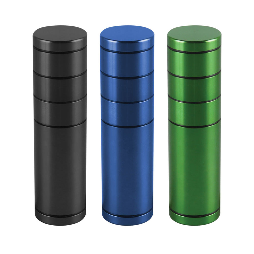 All-In-One Dugout/Grinder w Storage - 5" / Colors Vary - Discreet Smoker