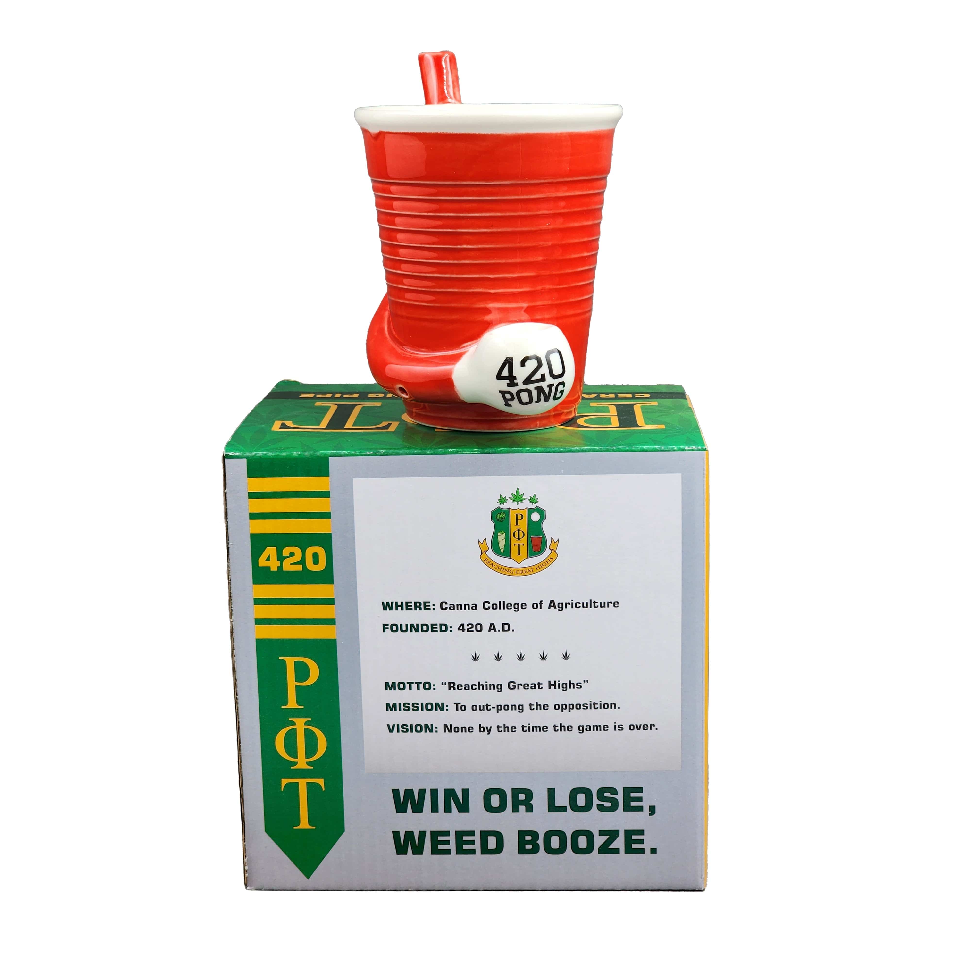 Beer Pong Pipe Mug - Discreet Smoker