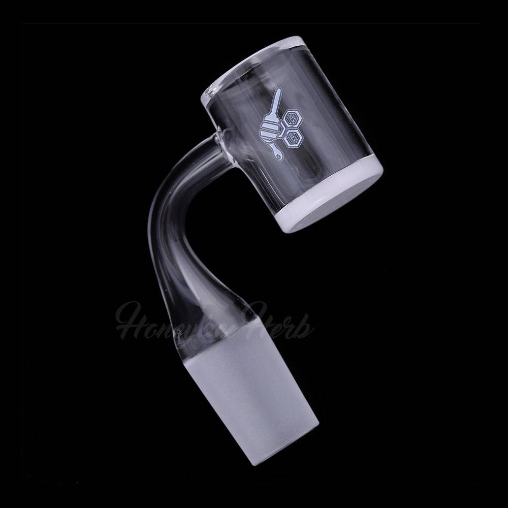 HONEY & MILK BEVEL QUARTZ BANGER - 90° DEGREE | YL - Discreet Smoker