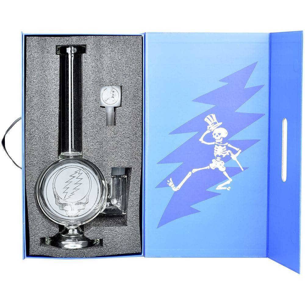 Grateful Dead x Pulsar Round Steal Your Face Water Pipe - 14.5" / 19mm F - Discreet Smoker