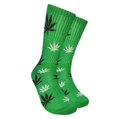 Mad Toro Socks | All Over Hemp Leaf - Discreet Smoker