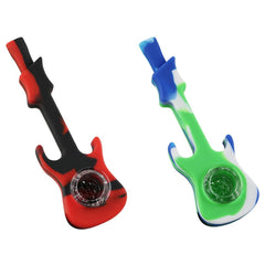Silicone Guitar Hand Pipe - Discreet Smoker