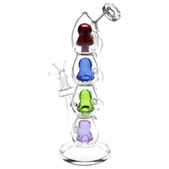 Pulsar Stacks on Stacks Glass Water Pipe - 11.75" / 14mm F - Discreet Smoker