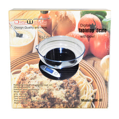 DigiWeigh Table Top Kitchen Scale w/ Bowl | 11lbs x 0.1oz - Discreet Smoker
