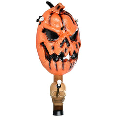 Scary Jack-O'-Lantern Gas Mask w/ Acrylic Water Pipe - 8" - Discreet Smoker
