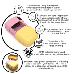 FONZ - Grinder & Storage Combo - Jellybean - Discreet Smoker