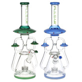 Pulsar Far-Out Visitors Recycler Glass Water Pipe | 17.25" | 19mm F - Discreet Smoker