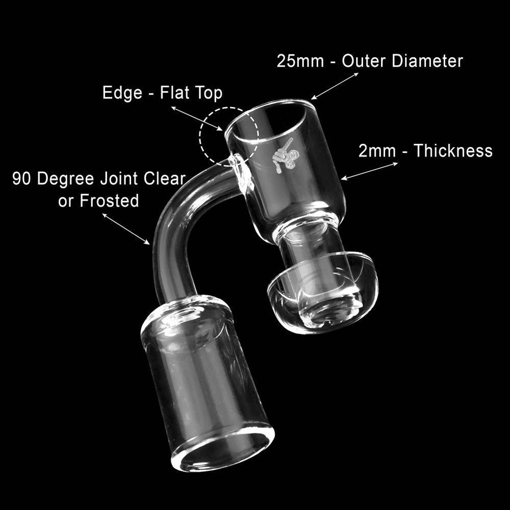HONEYSUCKLE QUARTZ BANGER - 90° DEGREE | YL - Discreet Smoker