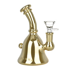 Piranha Bell Electroplated Glass Rig Style Water Pipe - 5.5" / 14mm F - Discreet Smoker