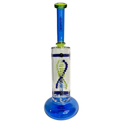 Daze Glass - 2nd Gen Spinning DNA & Turbine Perc Glass Water Pipe - Discreet Smoker