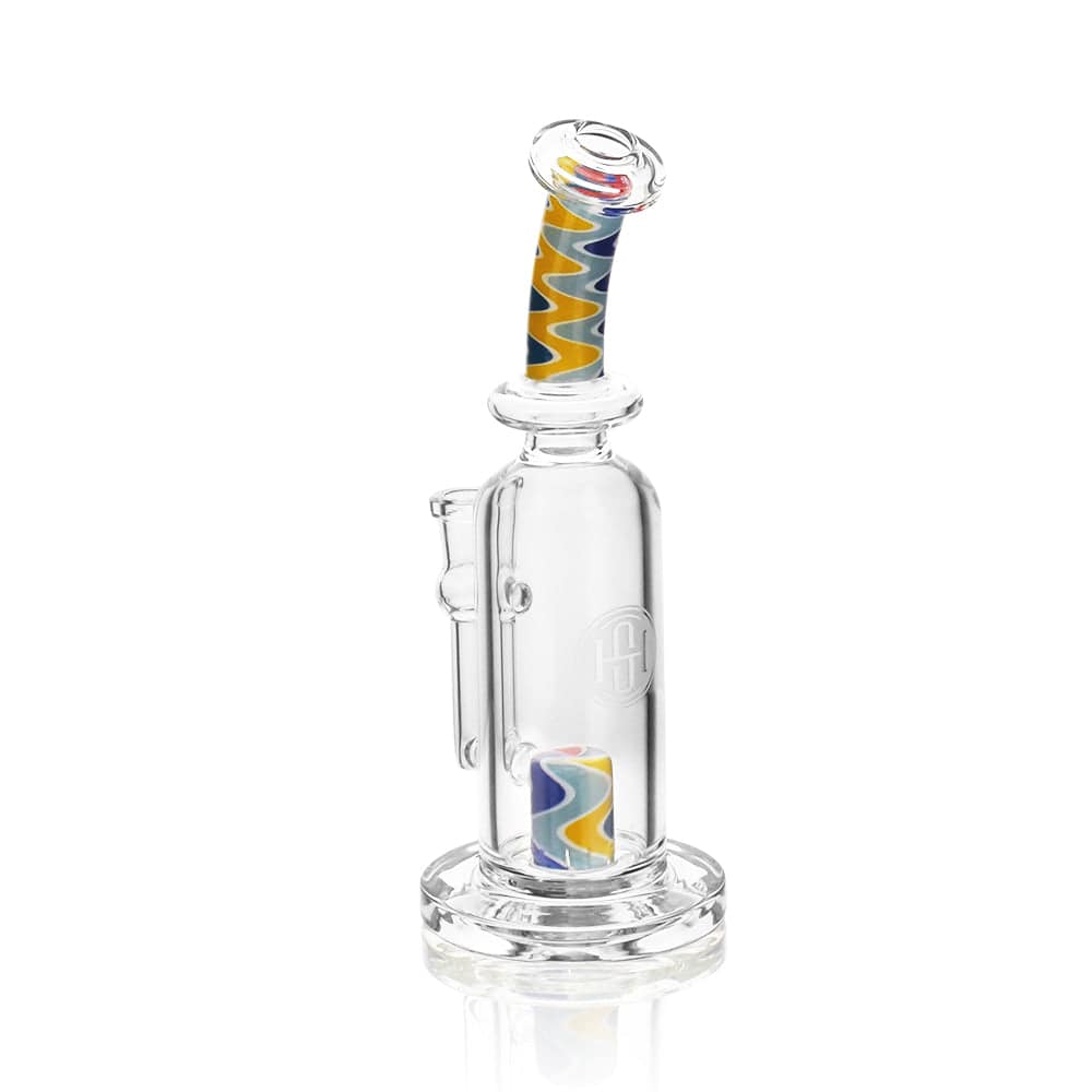 High Society | Centauri Premium Wig Wag Hybrid Pipe (White Rainbow) - Discreet Smoker