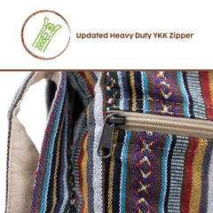 Core Hemp Boho Messenger Bag - Zipper