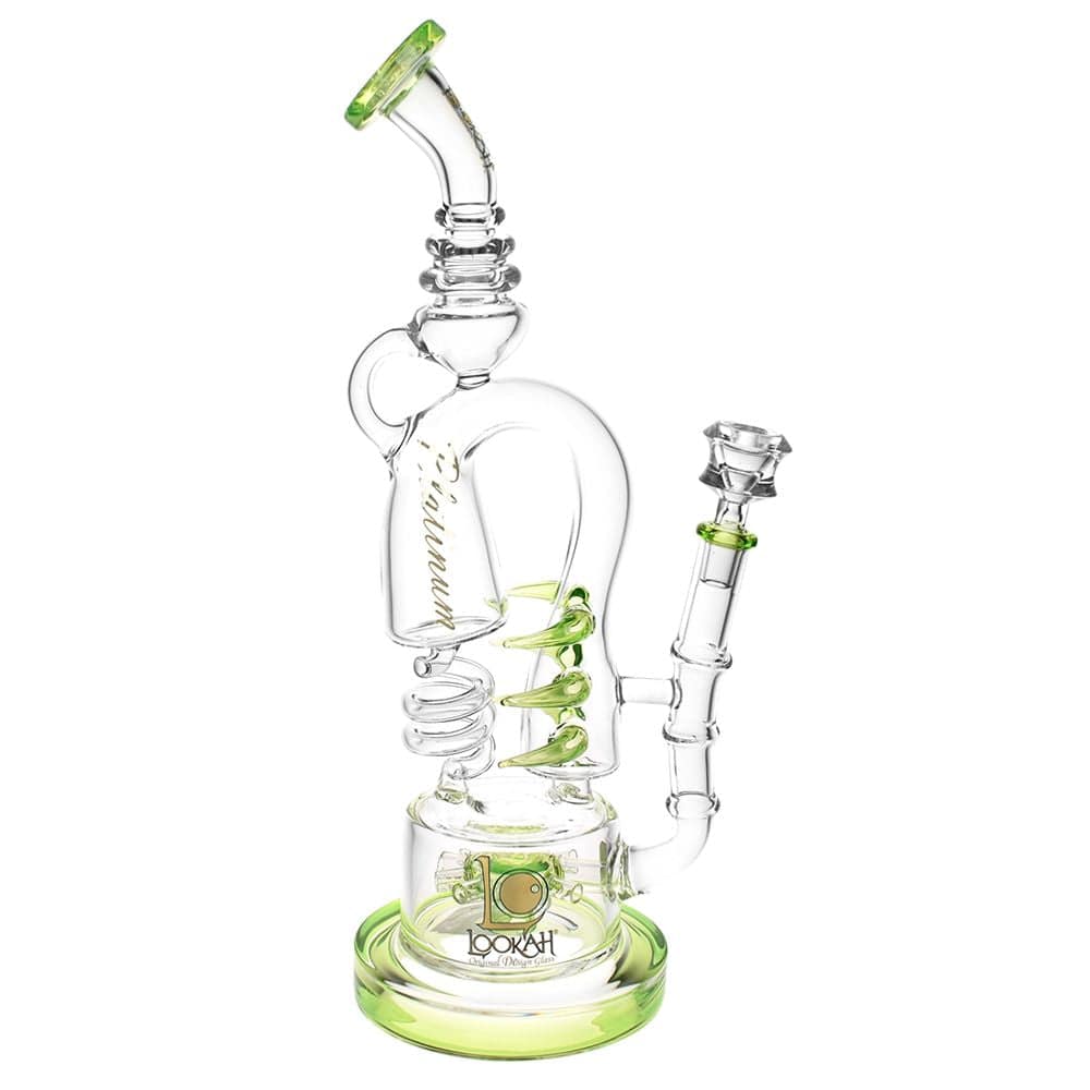 Lookah Glass Spiral Recycler Water Pipe | 14.75" | 14mm F - Discreet Smoker