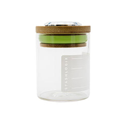 Stashlogix Bamboo Lid SmartJar w/ Analogue Humidity Sensor - Discreet Smoker