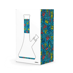 K. Haring Glass Beaker Water Pipe