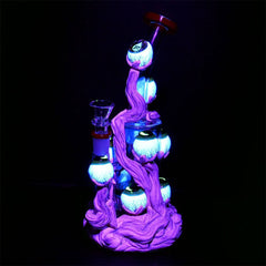 Pulsar All Eyes On You Water Pipe - 9.5" / 14mm F - Discreet Smoker