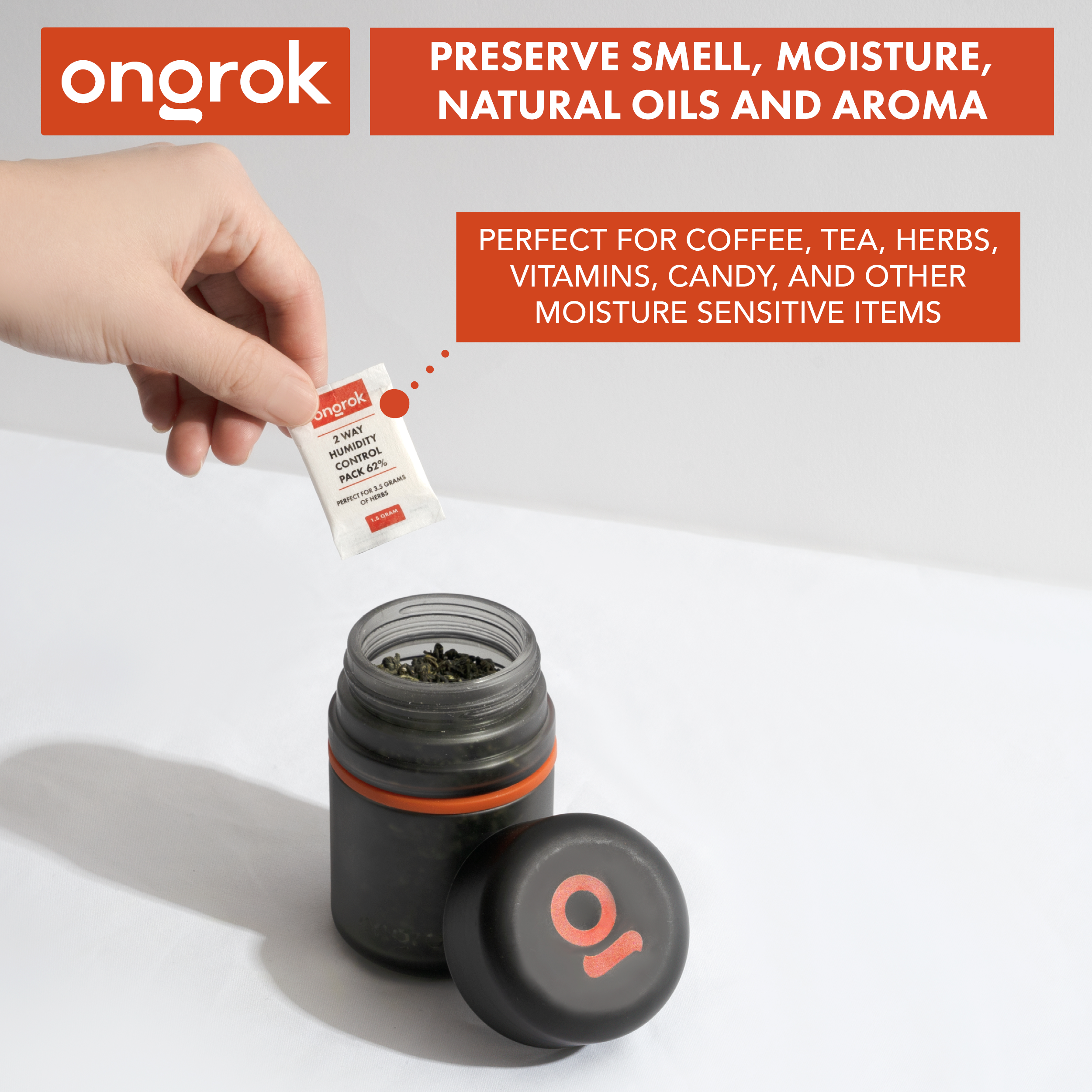 Ongrok Child Resistant Glass Storage Jar, 3 pack x 180ml each - Discreet Smoker