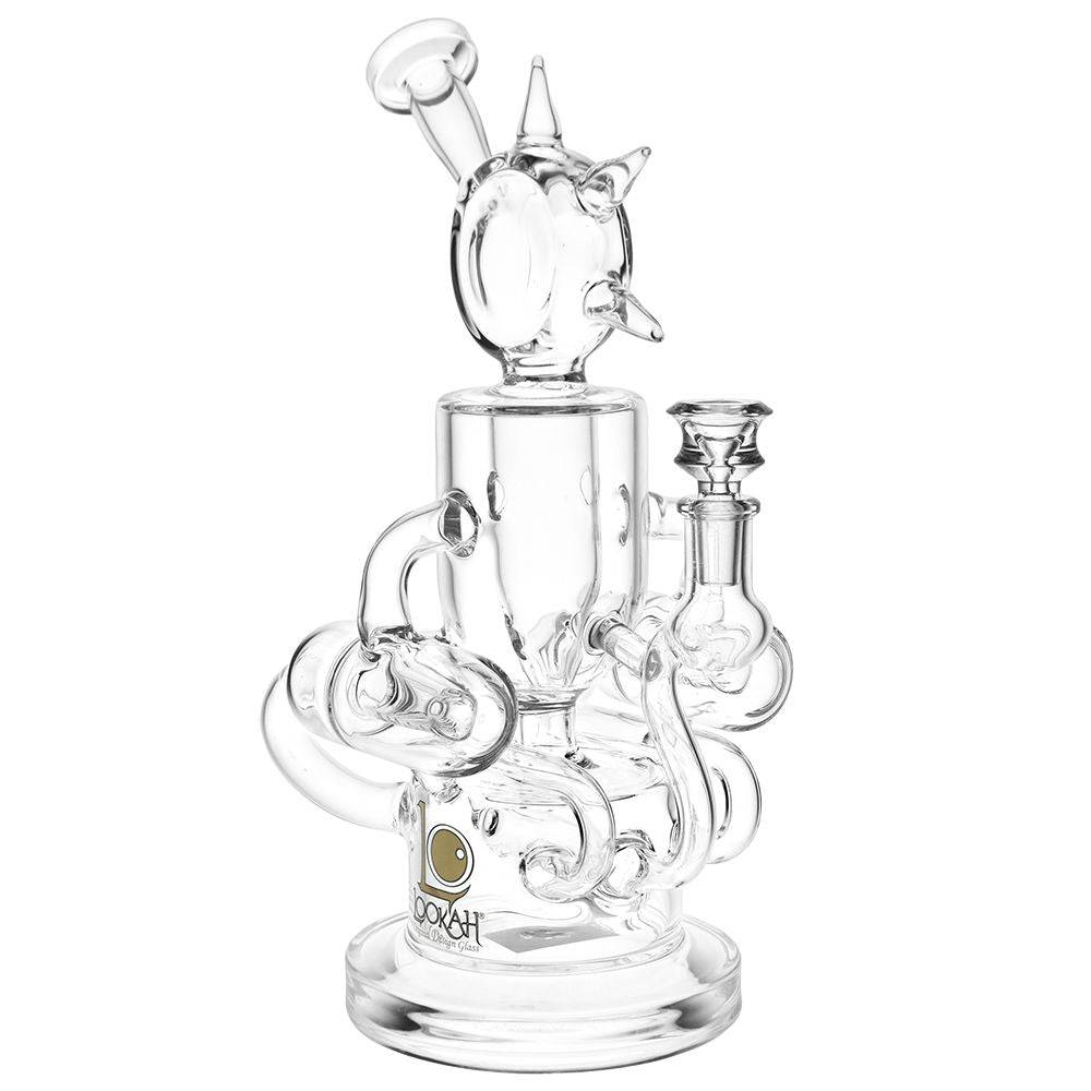 Lookah Glass Robot Chicken Recycler Water Pipe | 12" | 14mm F - Discreet Smoker
