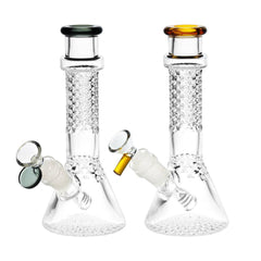 Fractal Mini Beaker Water Pipe 14mm - 7.5"/14mm F/Clrs Vry - Discreet Smoker