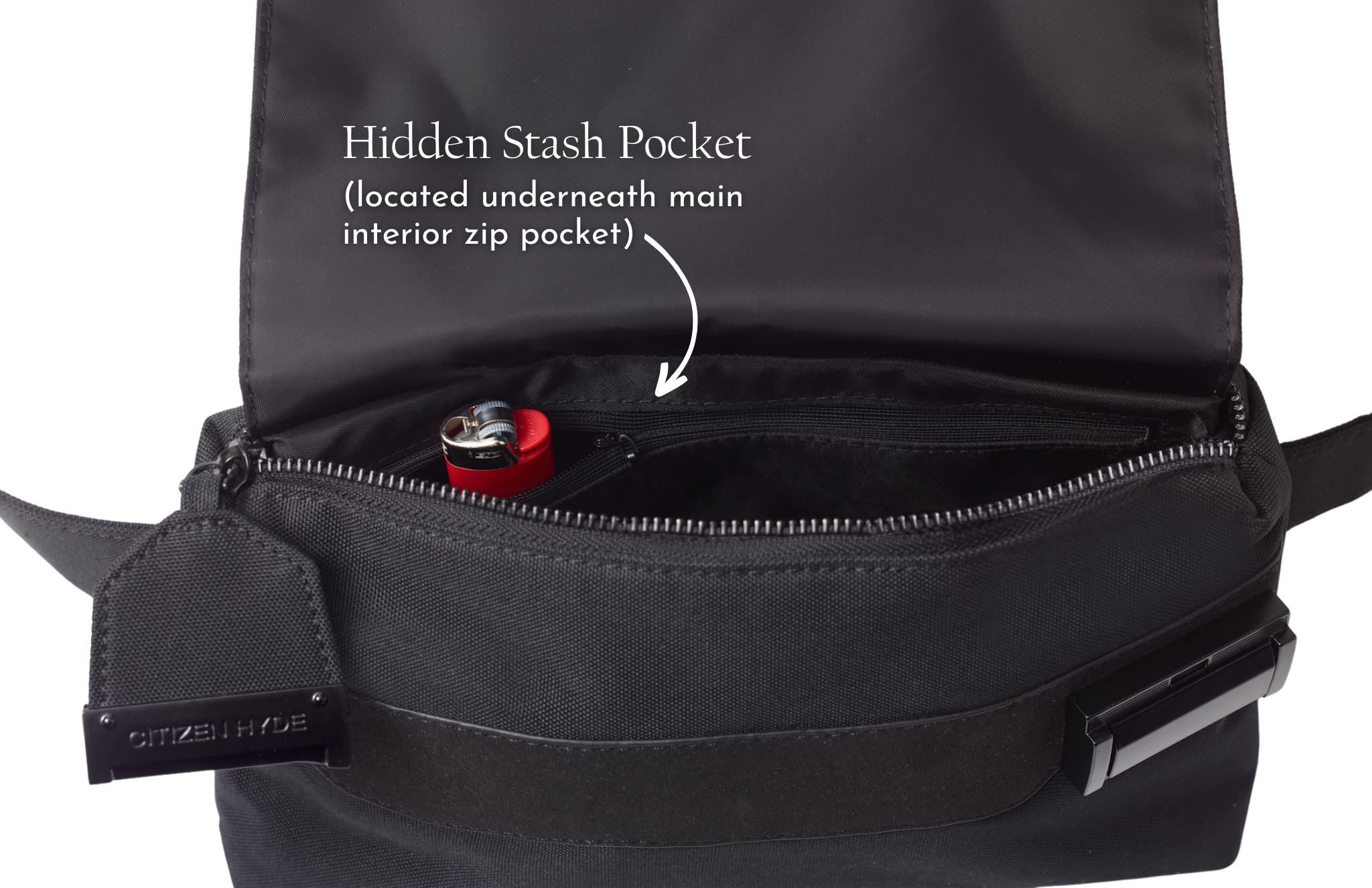Citizen Hyde Lockable, Odor Resistant Belt Bag, The Marley - Discreet Smoker