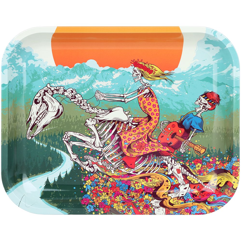 Grateful Dead x Pulsar Large Metal Rolling Tray - Dead Horse / 13"x11" - Discreet Smoker