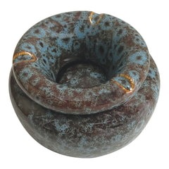 Fujima Moroccan Ceramic Ashtray - Reactive Blue / 5" - Discreet Smoker