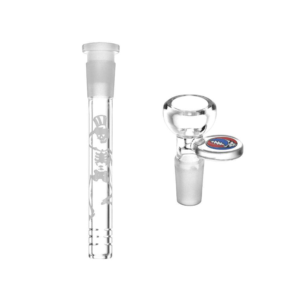 Grateful Dead x Pulsar Space Your Face Straight Tube Glass Water Pipe - 11.75" / 14mm F - Discreet Smoker