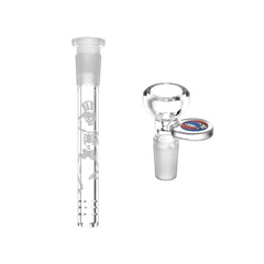 Grateful Dead x Pulsar Space Your Face Straight Tube Glass Water Pipe - 11.75" / 14mm F - Discreet Smoker