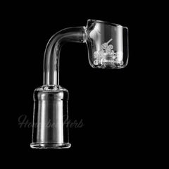 HONEYCOMB KNOT QUARTZ BANGER - 90° DEGREE | YL - Discreet Smoker
