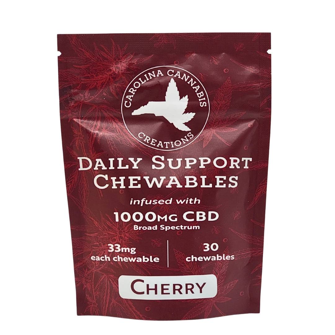 Daily Support Chewables | CBD | Cherry 30ct bag | Carolina Cannabis Creations - Discreet Smoker