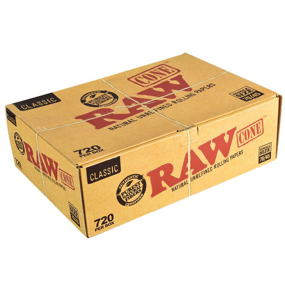 720PC - RAW Classic Single Size Bulk Cones - 70/45 - Discreet Smoker